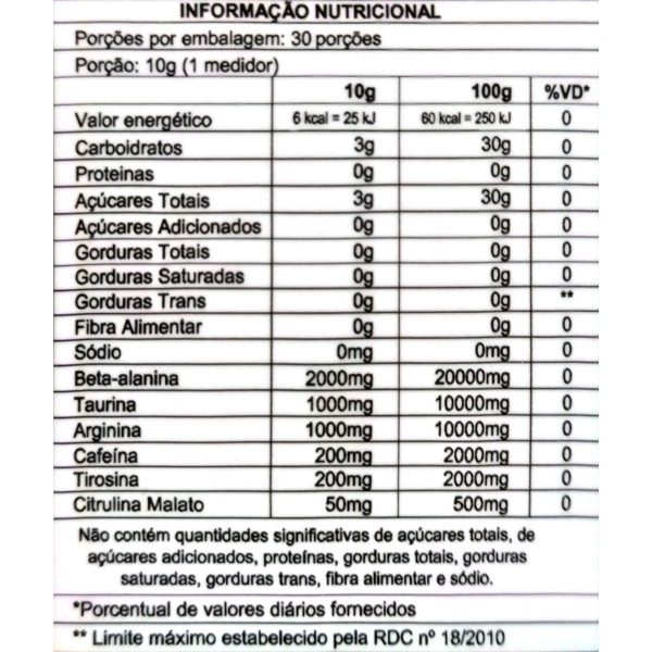 Pré-Treino Immortal 300g - TuttiFrutti - Image 2