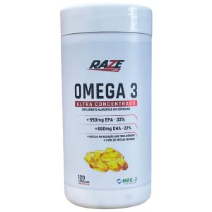 Suplemento Alimentar Ômega 3 Ultra Concentrado 120 Cápsulas - Raze Labs
