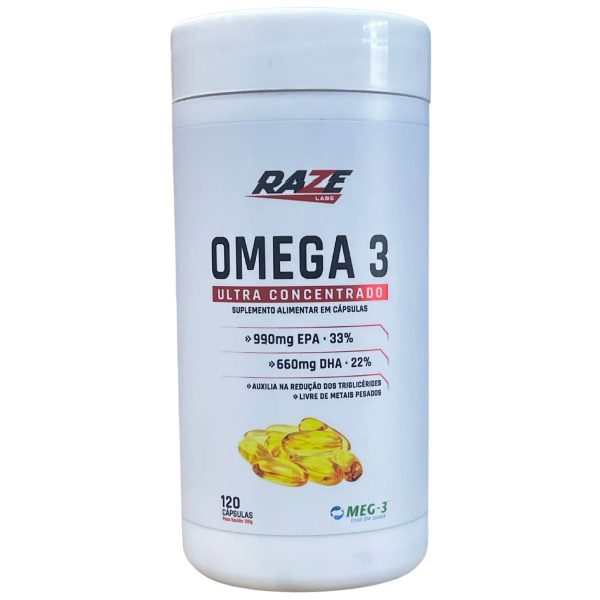 Suplemento Alimentar Ômega 3 Ultra Concentrado 120 Cápsulas - Raze Labs